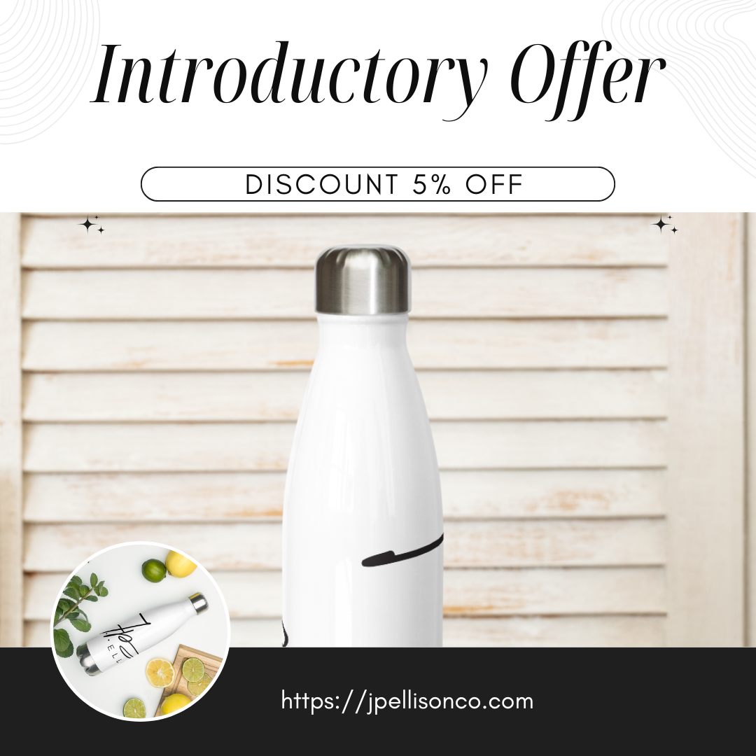 J.P. Ellison Signature Water Bottle – Sleek & Durable Stainless Steel