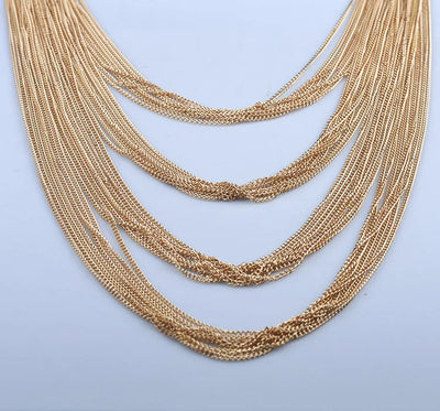 Sweater Chain Necklace New Fashion Women Multi-layer Beaded Vintage Long Necklaces & Pendants Jewelry Accessories
