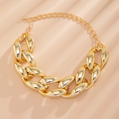 Exaggerated Big Thick Chain Short Choker Necklace for Women Trendy Statement Collar on the Neck Accessories 2024 Fashion Jewelry