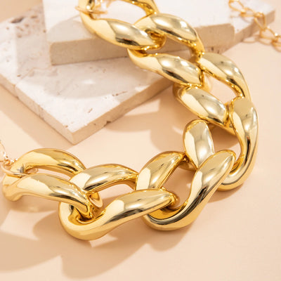 Exaggerated Big Thick Chain Short Choker Necklace for Women Trendy Statement Collar on the Neck Accessories 2024 Fashion Jewelry
