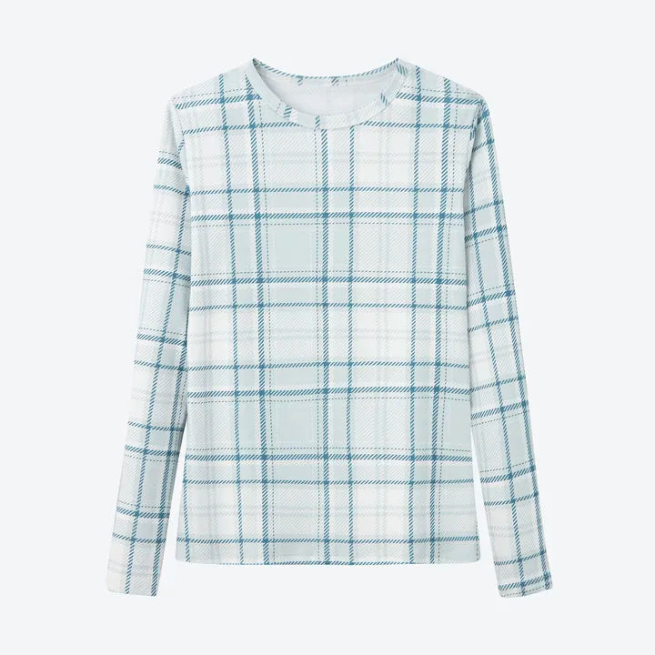 AS 2025 woman fitted-closed design print ribbing basic tops high stretch fabric