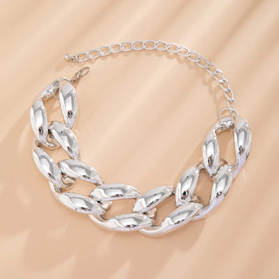 Exaggerated Big Thick Chain Short Choker Necklace for Women Trendy Statement Collar on the Neck Accessories 2024 Fashion Jewelry