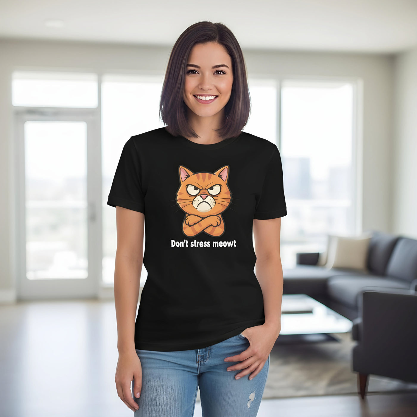 "Don't stress Meowt" Tote + Tee Cat Pack
